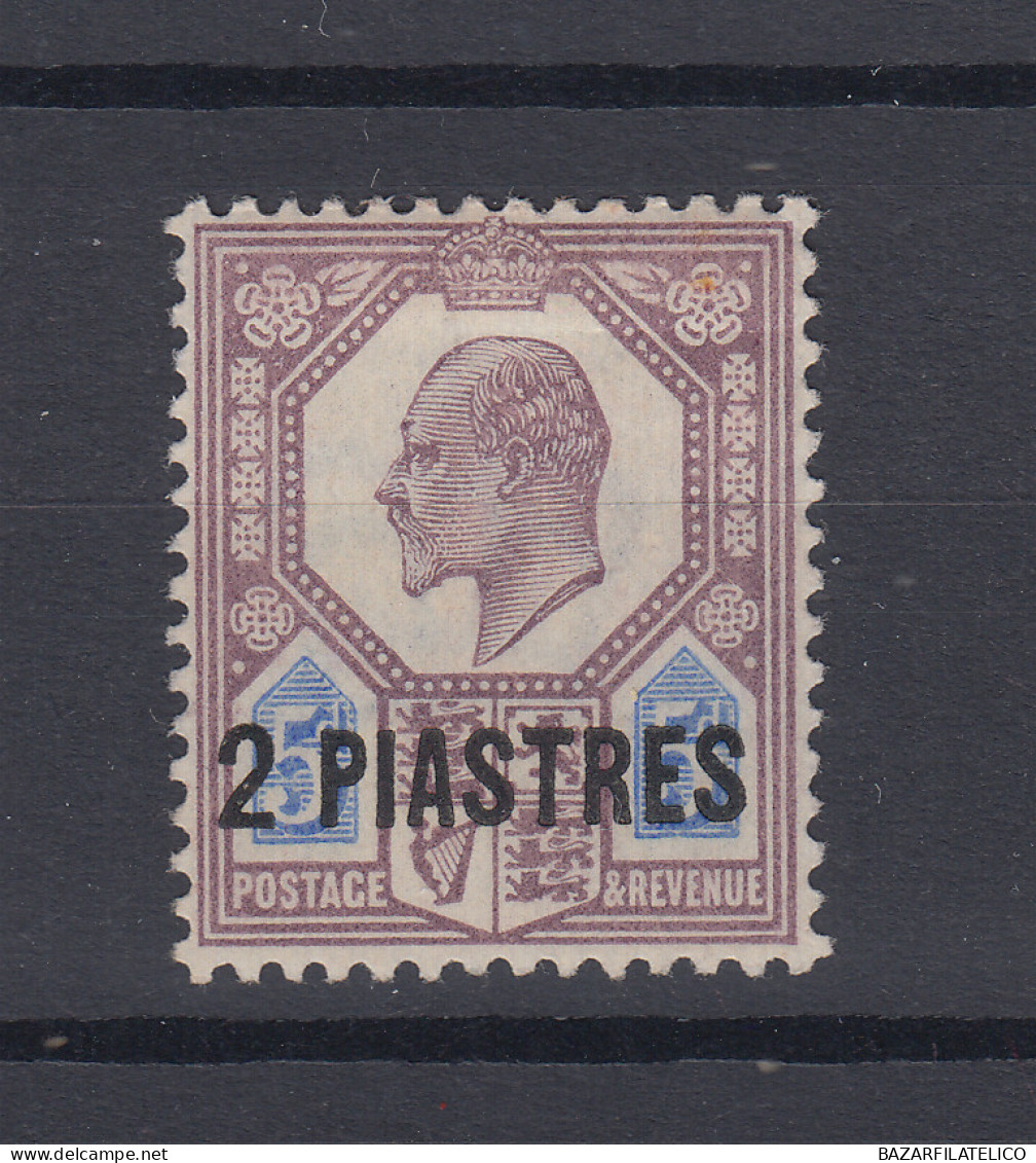 BRITISH LEVANT 1911-13 2 Pi. SU 5d. N.30 G.O MLH* - British Levant