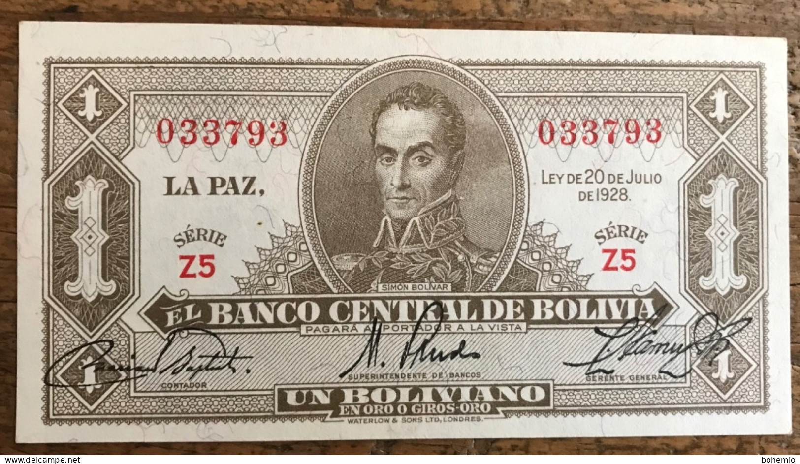 Bolivia Un Boliviano 1928 - Bolivië