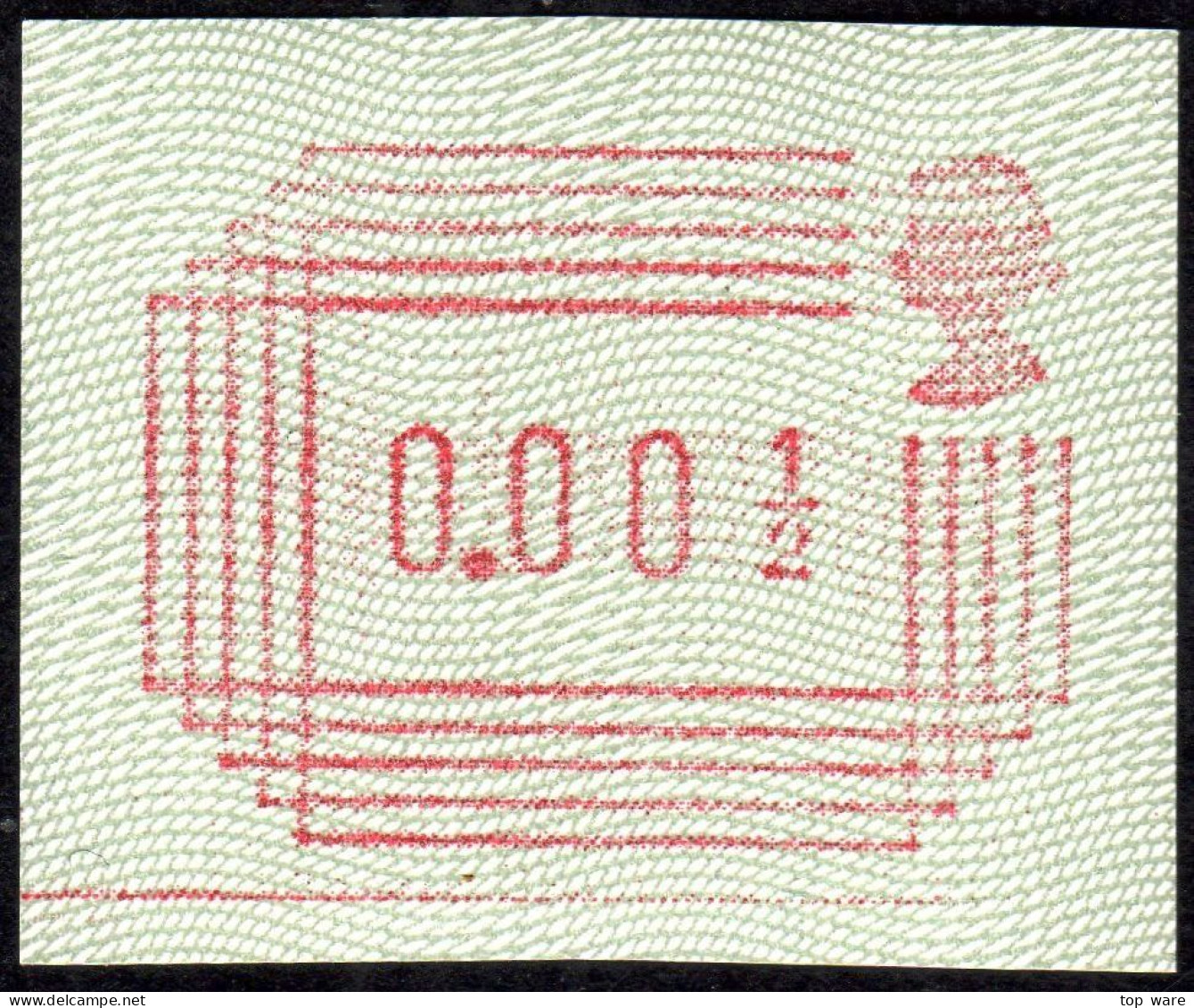 1984 Great Britain ATM 1 - 0.001/2 ** Frama Label Automatenmarken Distributeur Machine Stamps QEII GB UK - Post & Go (distributori)