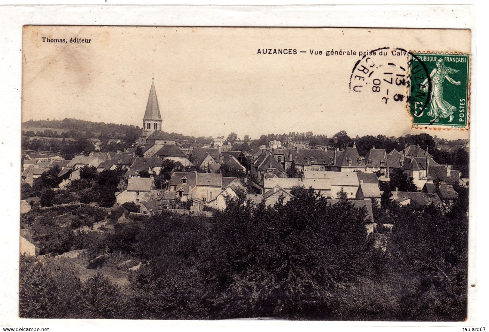 Auzances Vue Générale Prise Du Calvaire - Auzances