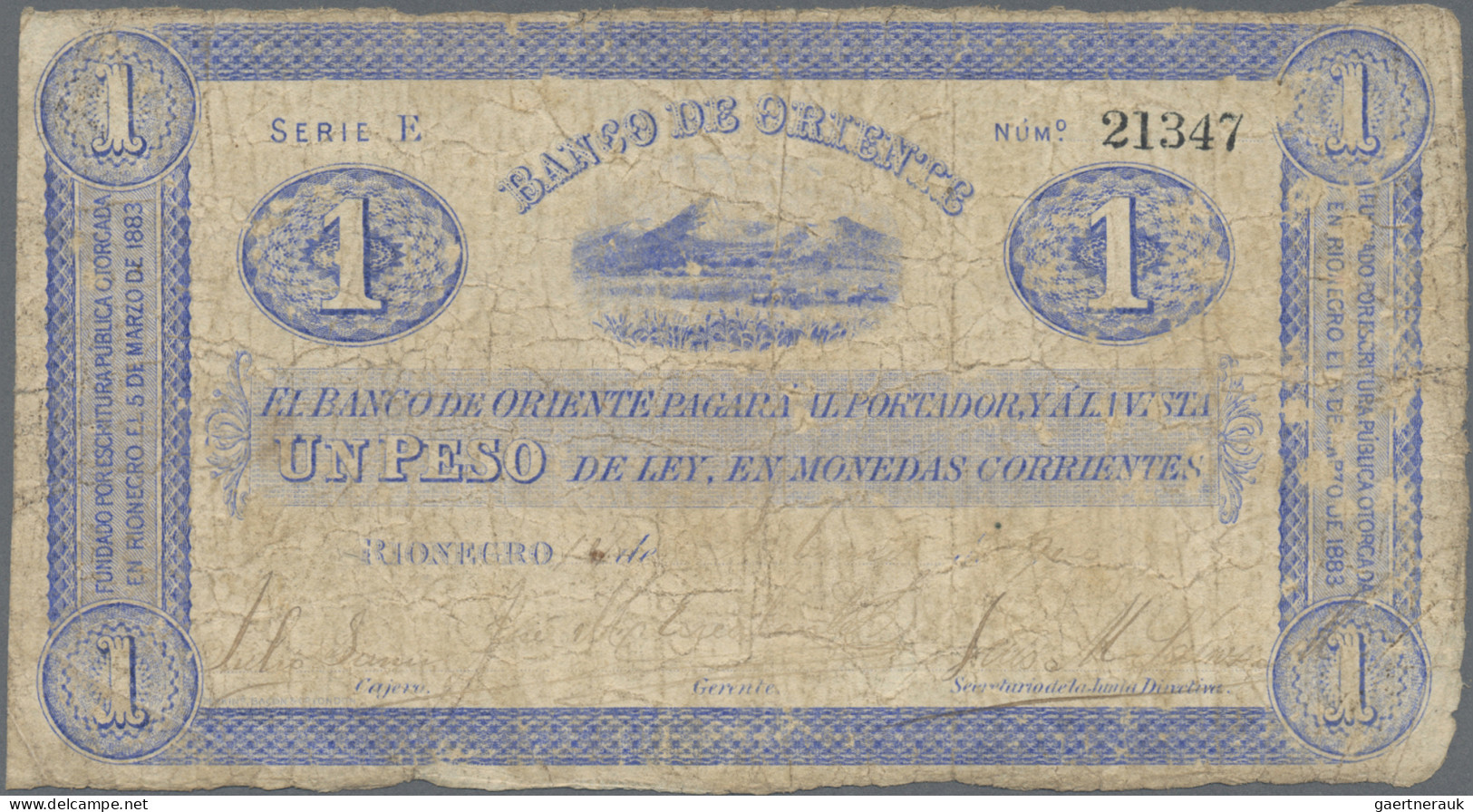 Colombia: Banco De Oriente, Lot With 3 Banknotes 1, 5 And 10 Pesos 1887, 1900, P - Kolumbien