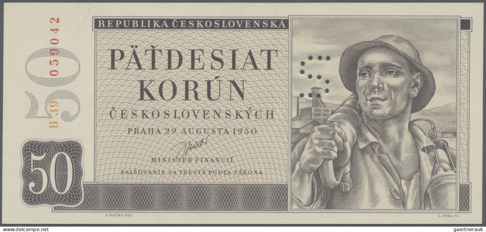 Czechoslovakia: REPUBLIKA ČESKOSLOVENSKÁ, lot with 31 banknotes, series 1945-195