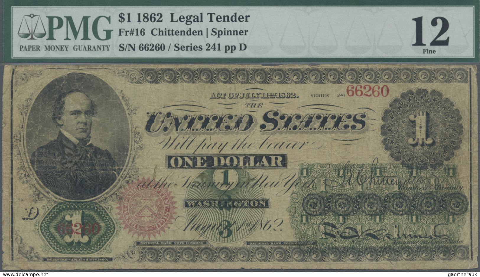 United States Of America: United States Treasury, 1 Dollar Legal Tender Note 186 - Other & Unclassified