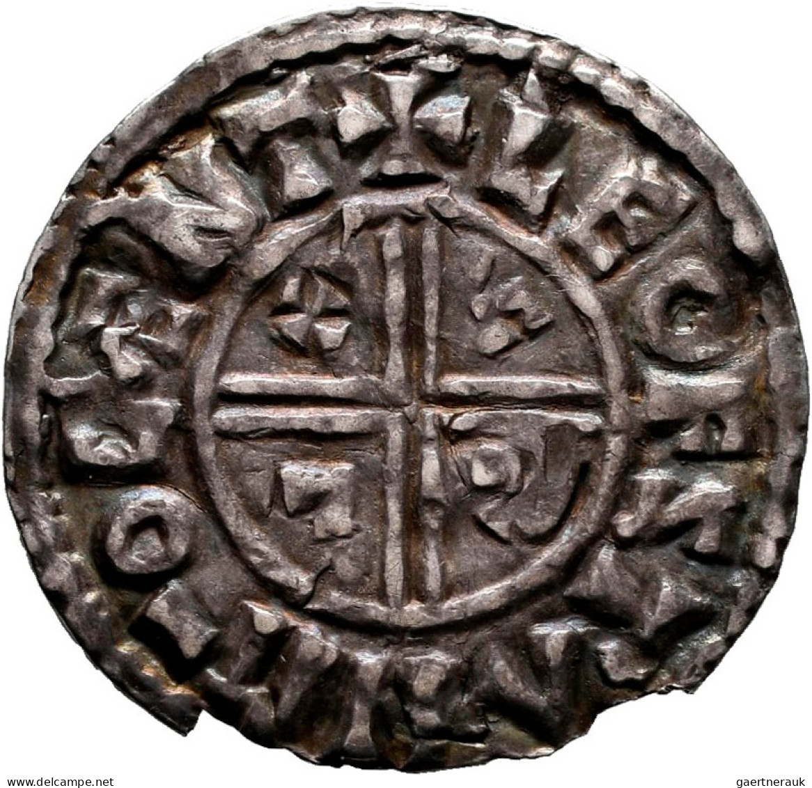 Großbritannien: Aethelred II. 978-1016: Silver Penny, CRVX Type, Münzmeister Leo - Other & Unclassified