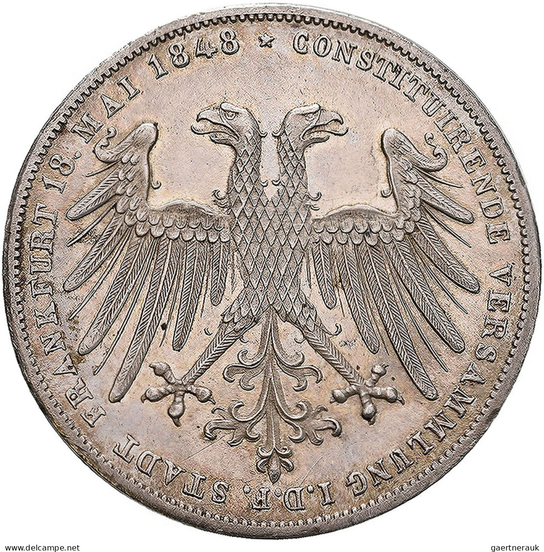 Frankfurt Am Main: Freie Stadt: Doppelgulden 1848, Konstituierende Versammlung D - Other & Unclassified