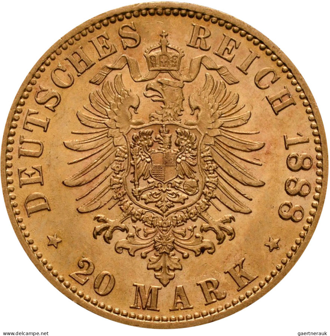 Preußen - Anlagegold: Friedrich III. 1888: 20 Mark 1888 A, Jaeger 248. 7,97 G, 9 - 5, 10 & 20 Mark Gold