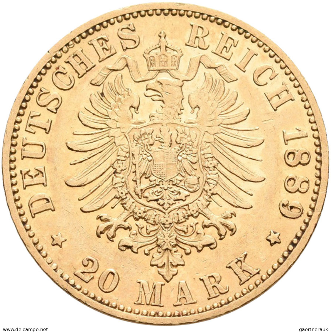 Preußen - Anlagegold: Wilhelm II. 1888-1918: 20 Mark 1889 A, Jaeger 250. 7,965 G - 5, 10 & 20 Mark Gold