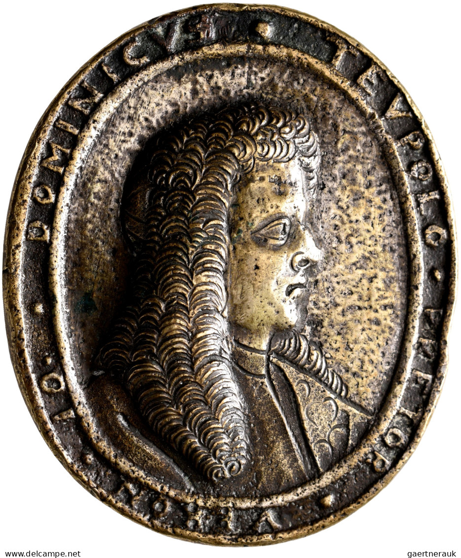 Medaillen Alle Welt: Italien, Verona: Ovale Bronzegussmedaille 1681, Auf Den Ven - Unclassified