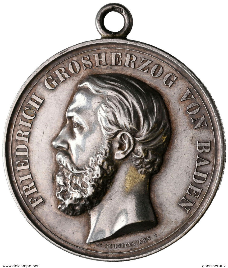 Medaillen Deutschland - Geographisch: Baden, Friedrich I. 1852-1907: Silbermedai - Sonstige & Ohne Zuordnung