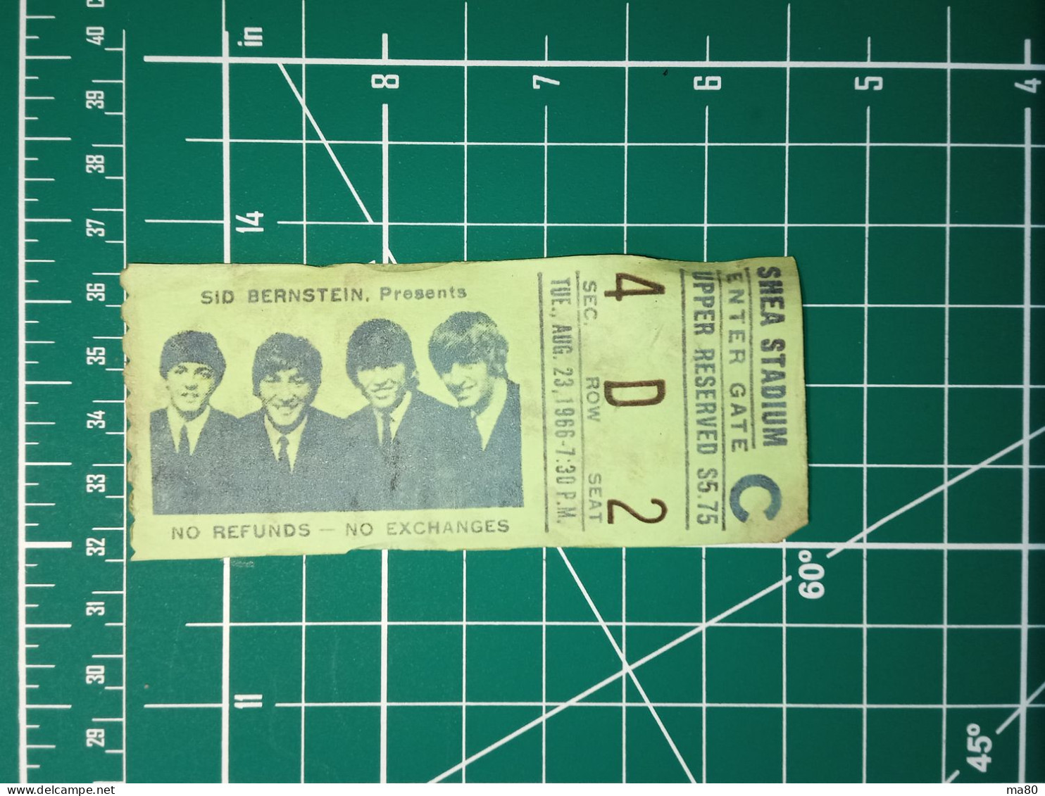 A SCELTA 1 TICKET SU 18 DISPONIBILI: THE BEATLES BIGLIETTO CONCERTO RIPRODUZIONE RECENTE NO 60'S