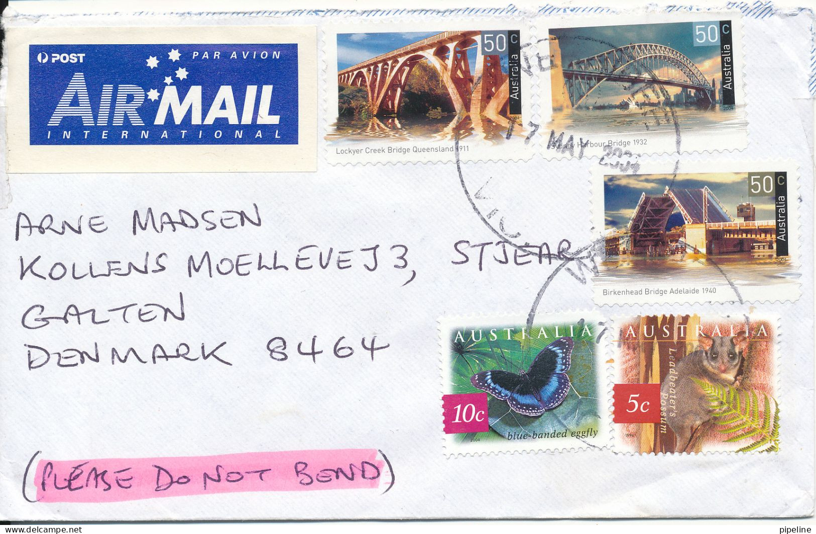 Australia Cover Sent Air Mail To Denmark 17-5-2004 With More Topic Stamps - Lettres & Documents