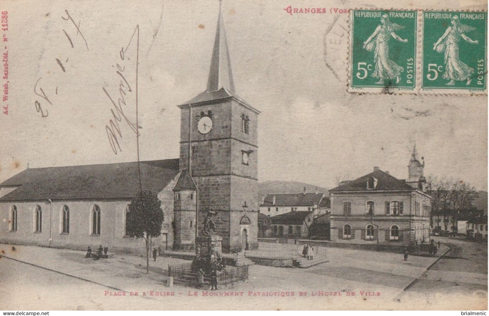 GRANGES   Place De L' Eglise - Granges Sur Vologne