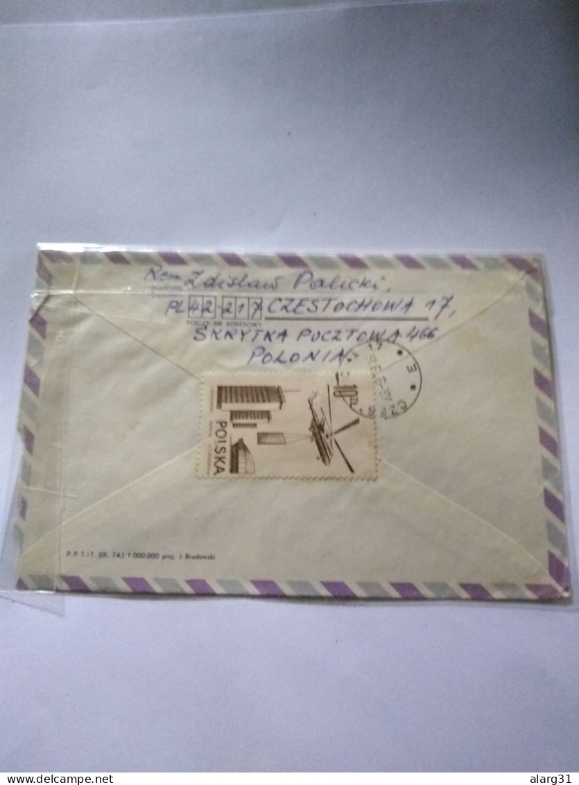 Quality Registered Air Postal Stat.cover.additional Air Def*2 Copérnicus.to Argentina.czestochowa 1979e7 Reg Post Conm. - Flugzeuge