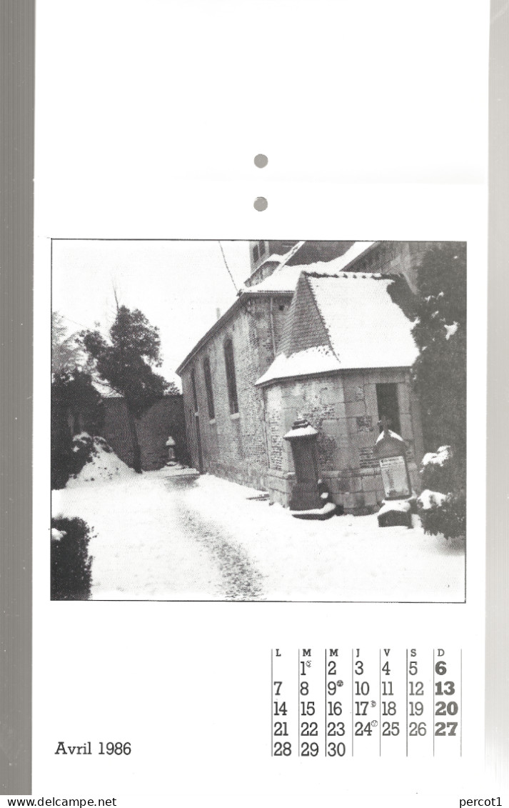 JM21.09 / VIEUX PAPIERS / CALENDRIER DES ECOLES COMMUNALES DE GODINNE EN 1986 - Groot Formaat: 1981-90