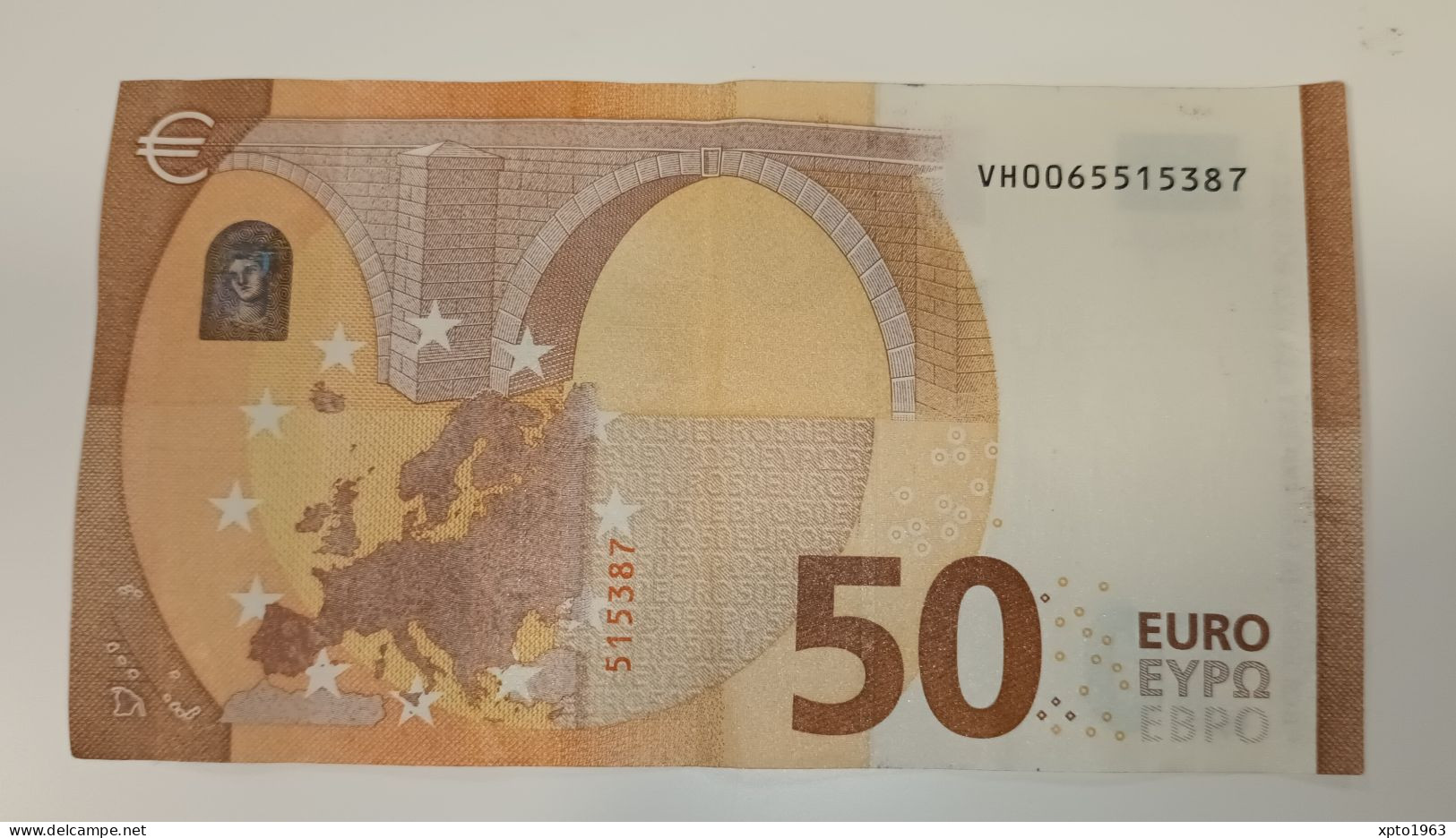 VH - TESTNOTE - 50 EURO ESPAÑA - V013 F5 - Serial Number: VH0065515387 - CIRCULATED - 50 Euro