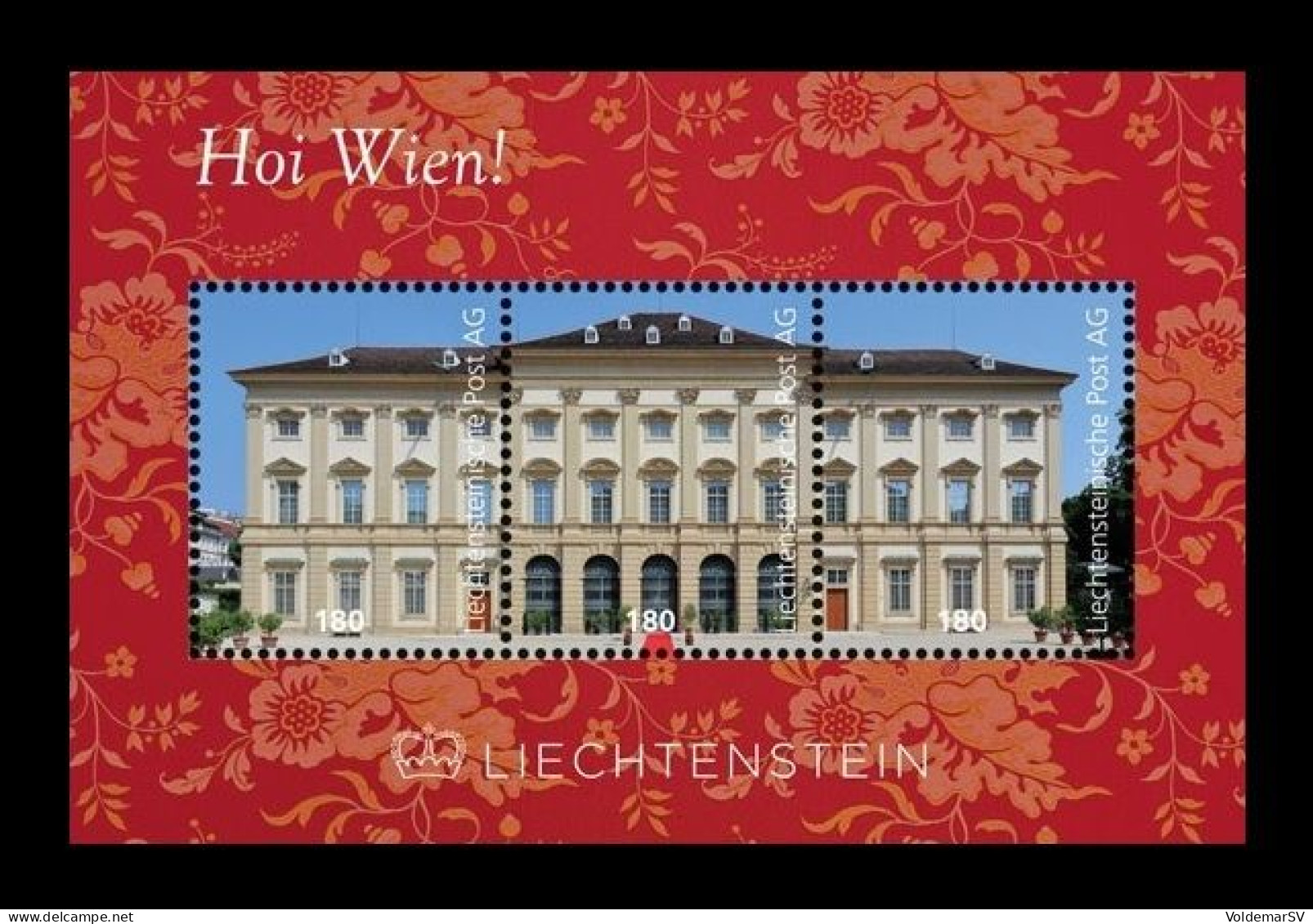 Liechtenstein (die.Marke) 2022 #203/05 (Bl.5) Liechtenstein City Palace In Vienna MNH ** - Ungebraucht