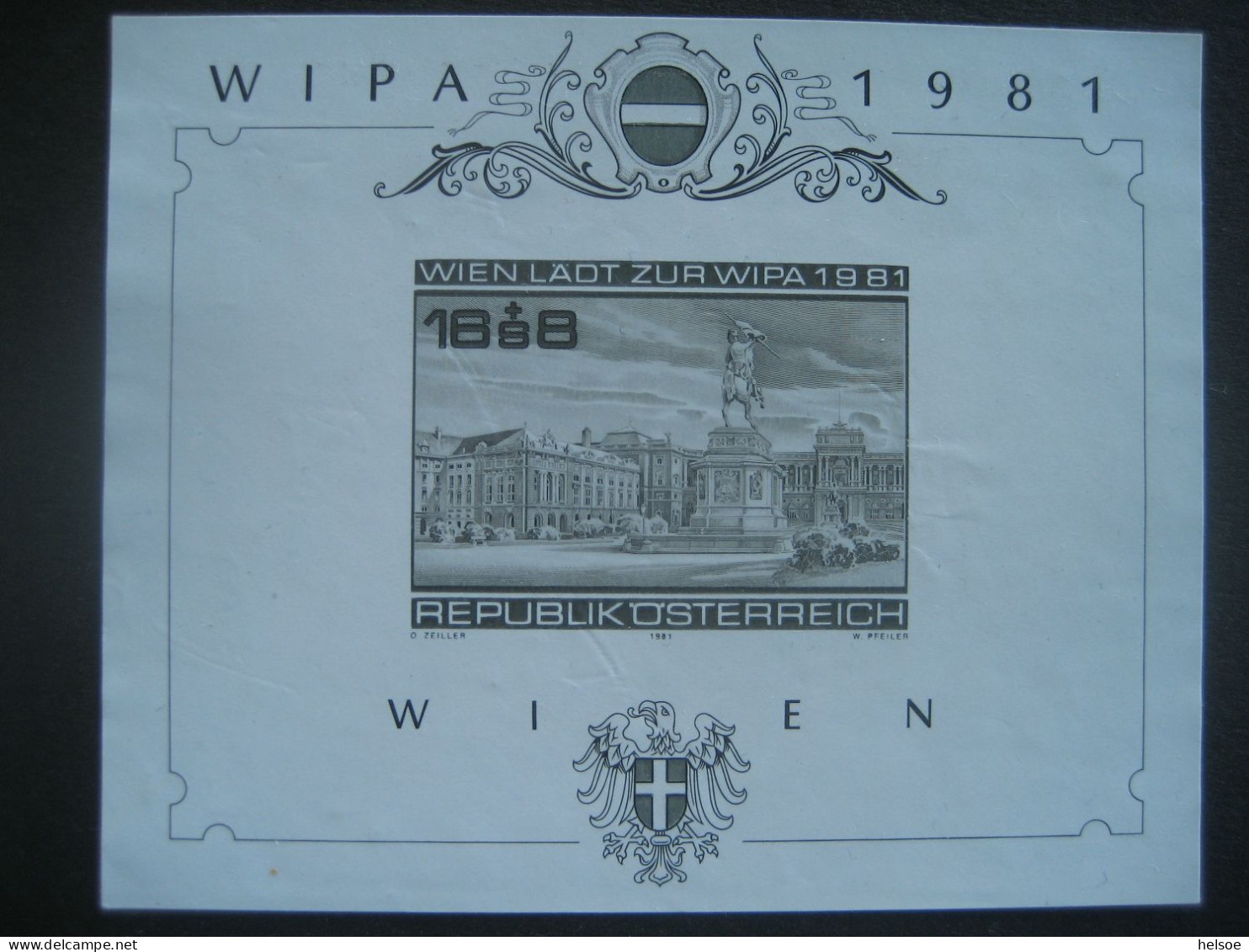 Österreich 1981- Schwarzdruck Block, WIPA08, Mi. 1665 Block 5 - Autres & Non Classés