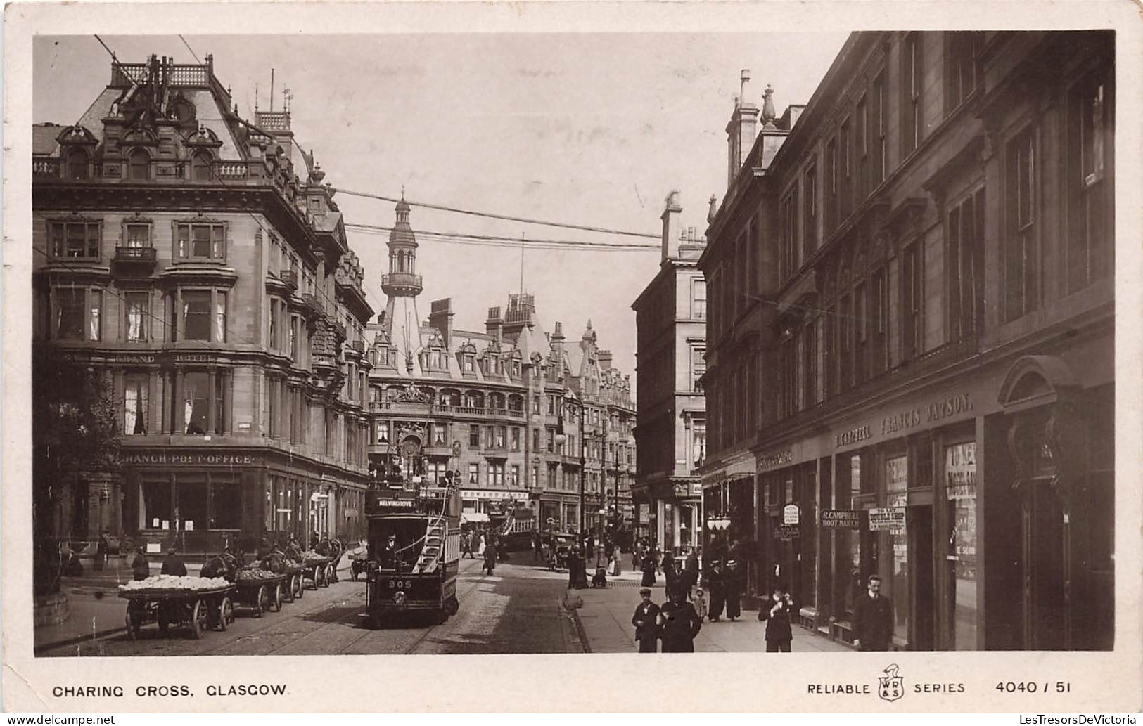 ROYAUME-UNI - Ecosse - Glasgow - Charing Cross - Animé - Carte Postale Ancienne - Lanarkshire / Glasgow