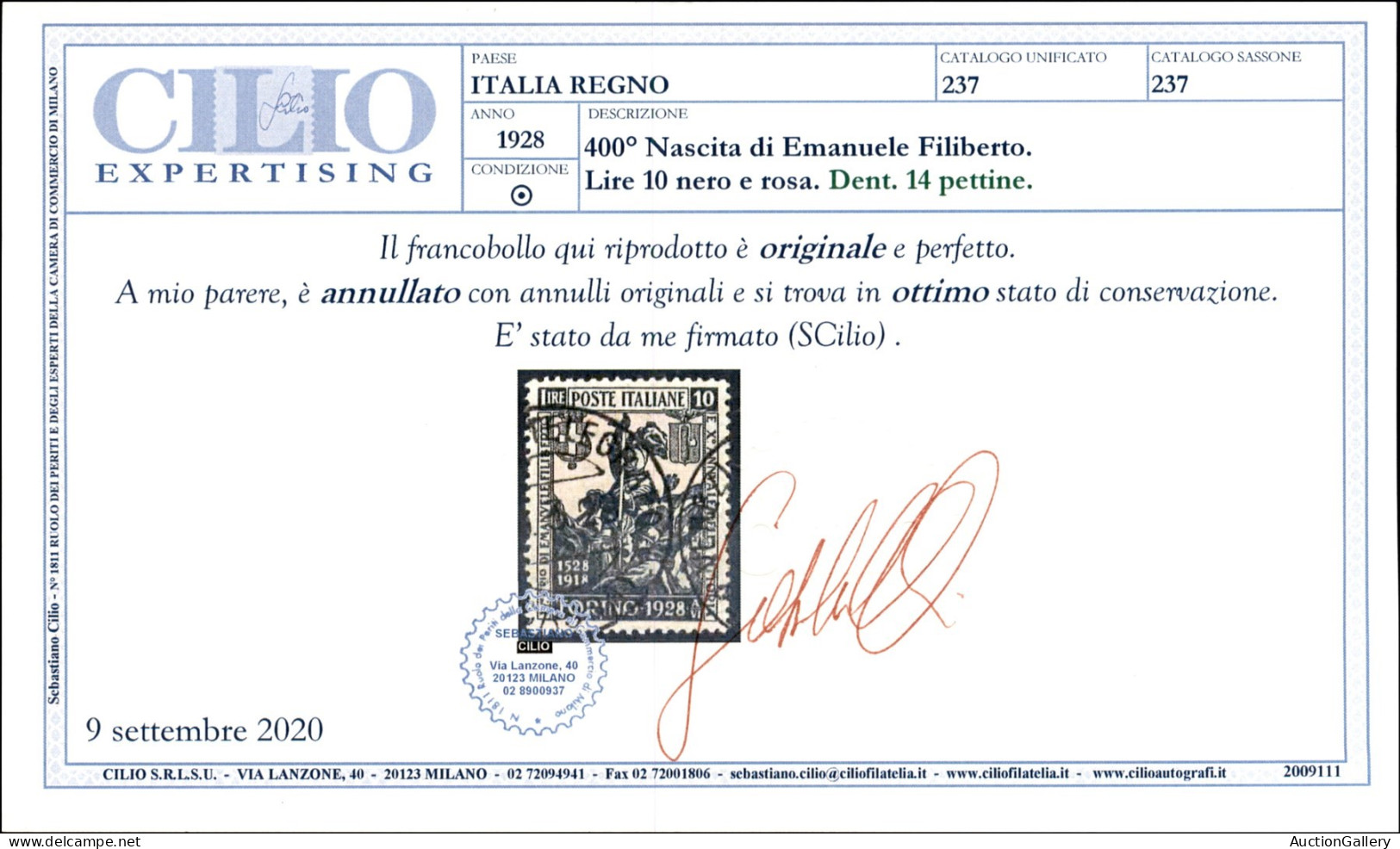 Regno - Vittorio Emanuele III - 1928 - 10 Lire Filiberto (237) Usato - Other & Unclassified