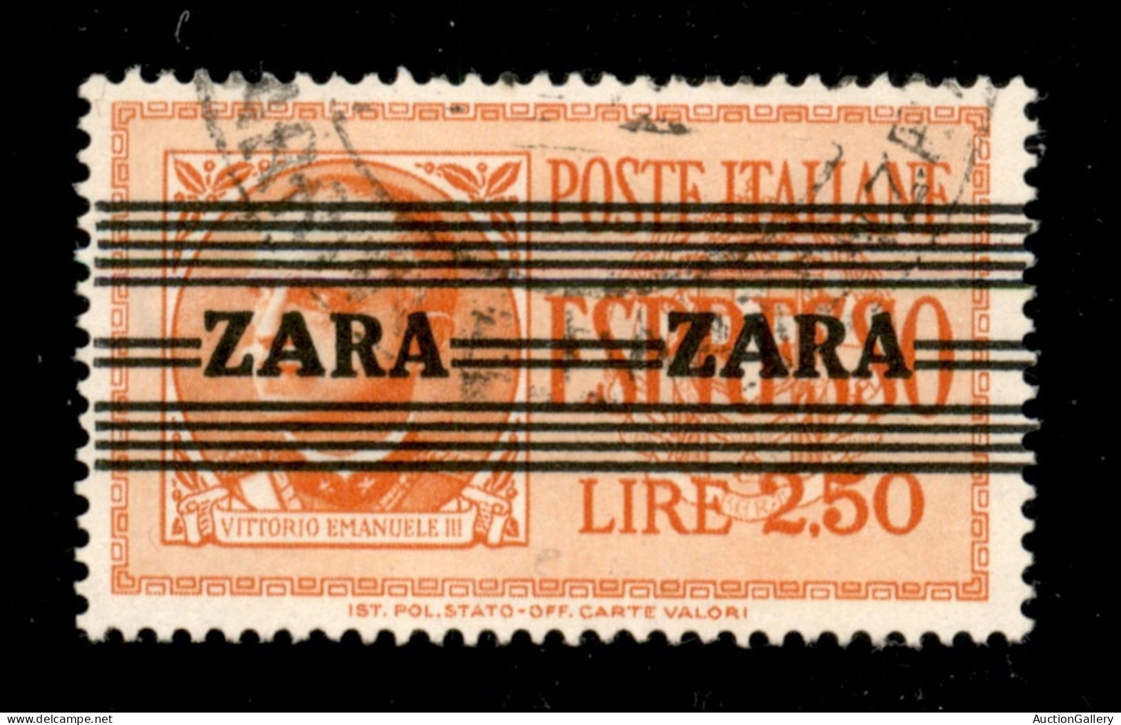 Occupazioni II Guerra Mondiale - Occupazione Tedesca - Zara - 1943 - 2,50 Lire (4 - Terzo Tipo) Usato - A Larghe + A Str - Autres & Non Classés