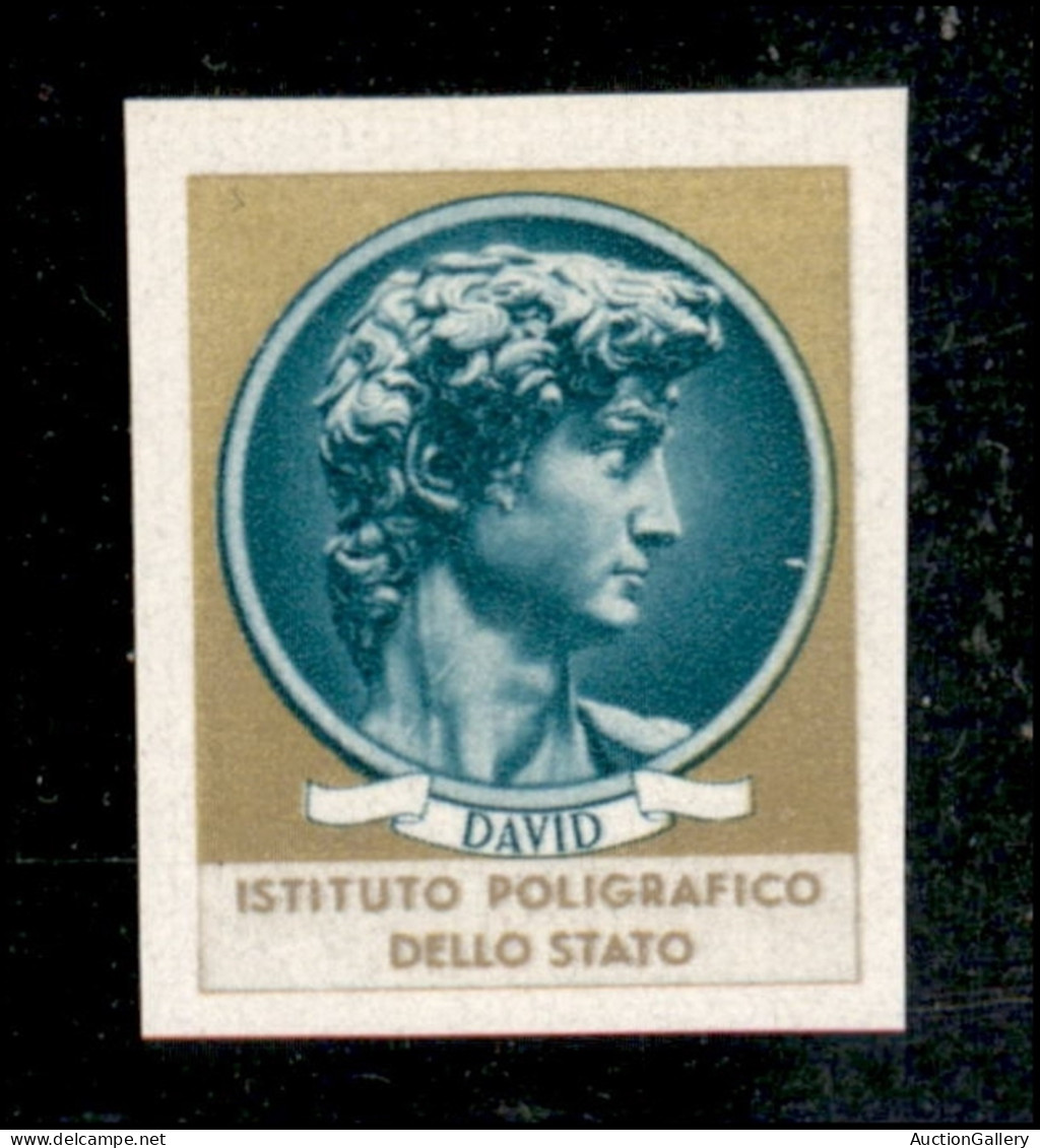 Repubblica - Posta Ordinaria - 1965 - David (Unificato 12Aa - Verde Oro) - Non Dentellato - Sempre Senza Gomma - Cert. D - Other & Unclassified