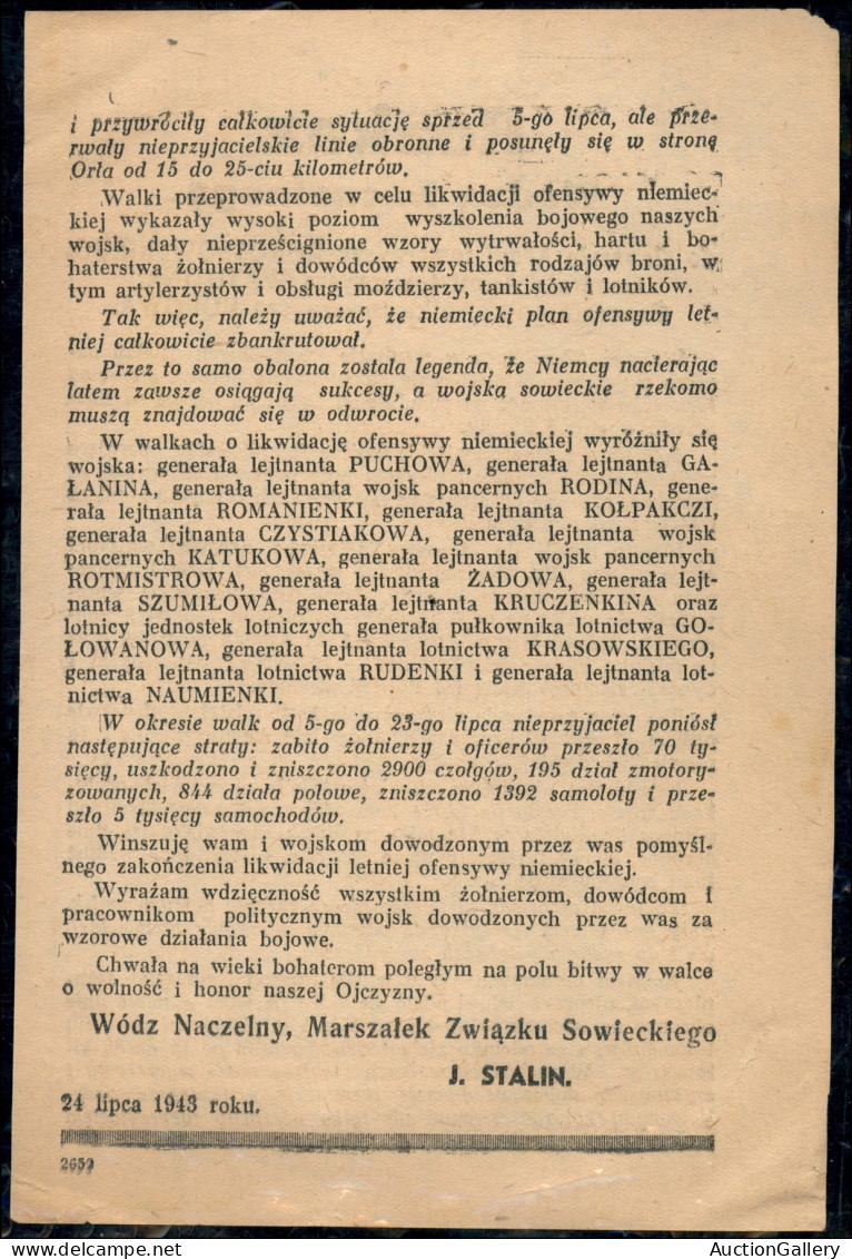 Oltremare - Russia - Blue Division - Volantino "Rozkaz Wodza Naczelego" Stampato In Russia - Molto Bello - Otros & Sin Clasificación