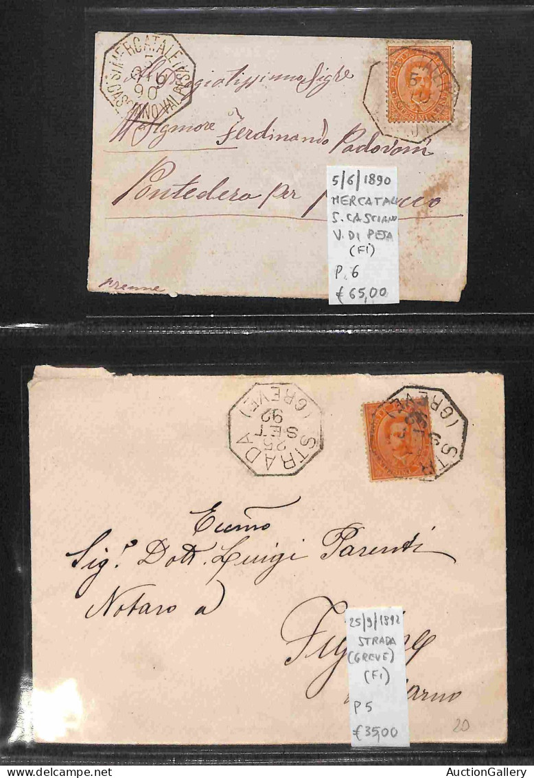 Lotti e Collezioni - Area Italiana  - REGNO - 1866/1905 - Collettorie e Numerali a Punti - Collezione di oltre 140 buste