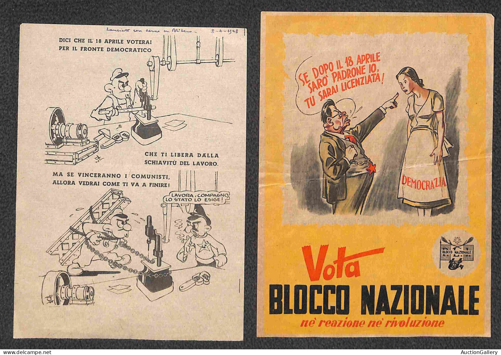 Lotti E Collezioni - Area Italiana  - REPUBBLICA - 1948 - Elezioni Nazionali - Lotto Di 8 Volantini Di Propaganda Eletto - Other & Unclassified