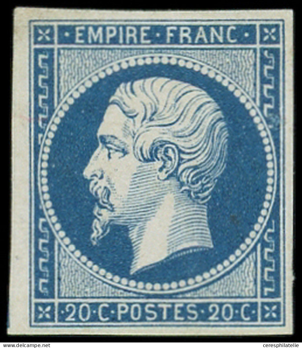 (*) EMPIRE NON DENTELE - 14Aa 20c. Bleu Foncé, T I, TB. J - 1853-1860 Napoléon III