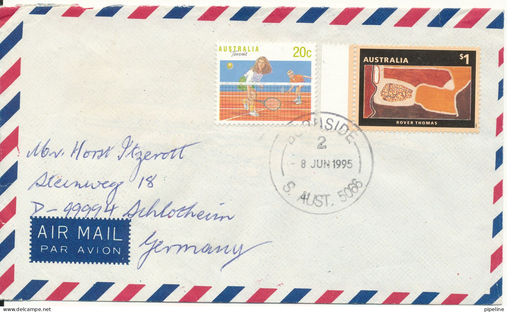 Australia Air Mail Cover Sent To Germany 8-6-1995 Topic Stamps - Briefe U. Dokumente