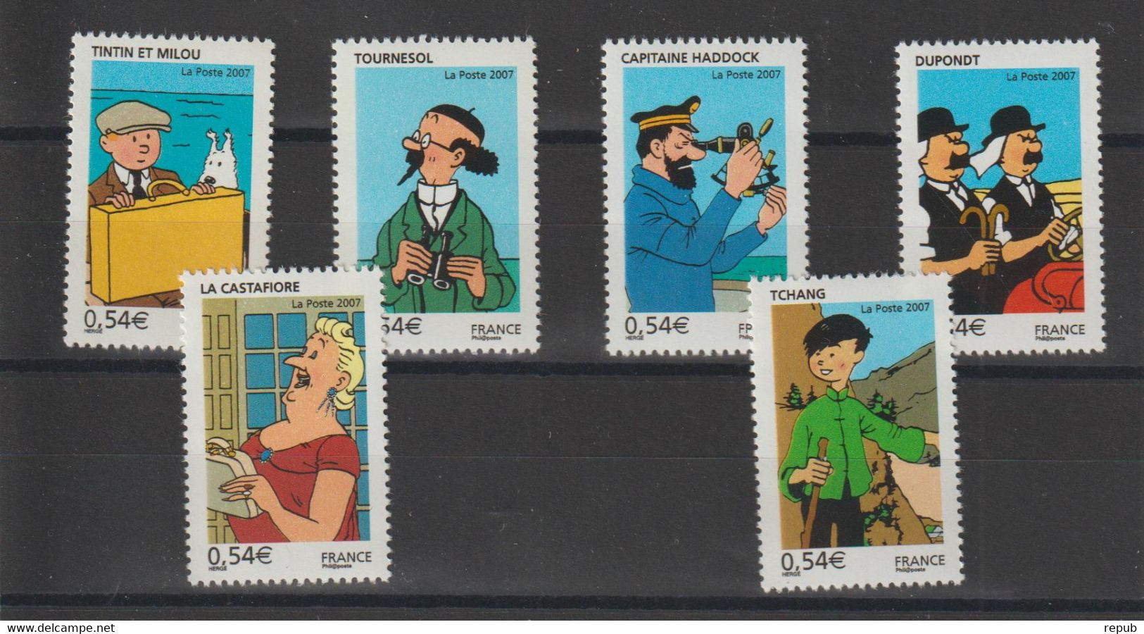 France 2007 Voyages De Tintin 4051-56, 6 Val ** MNH à La Faciale - Unused Stamps