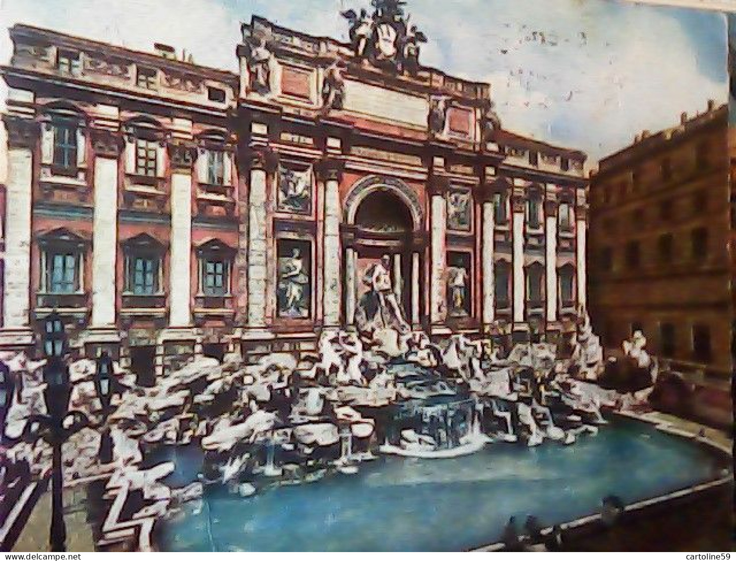 5 CARD ROMA FONTANA DI TREVI    VBN1965< JO3201 - Fontana Di Trevi