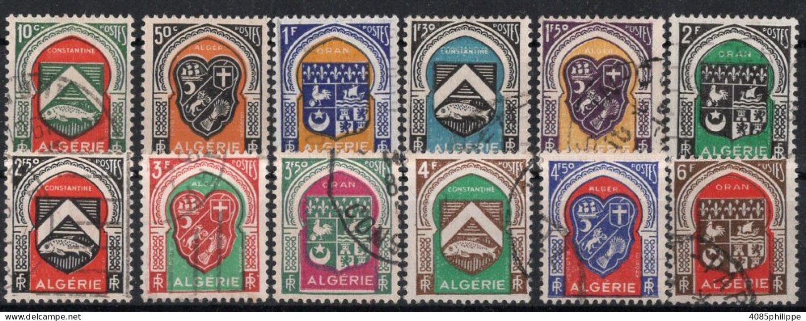 ALGERIE Timbres-poste N°254 à 265 Oblitérés TB Cote 5€00 - Gebraucht