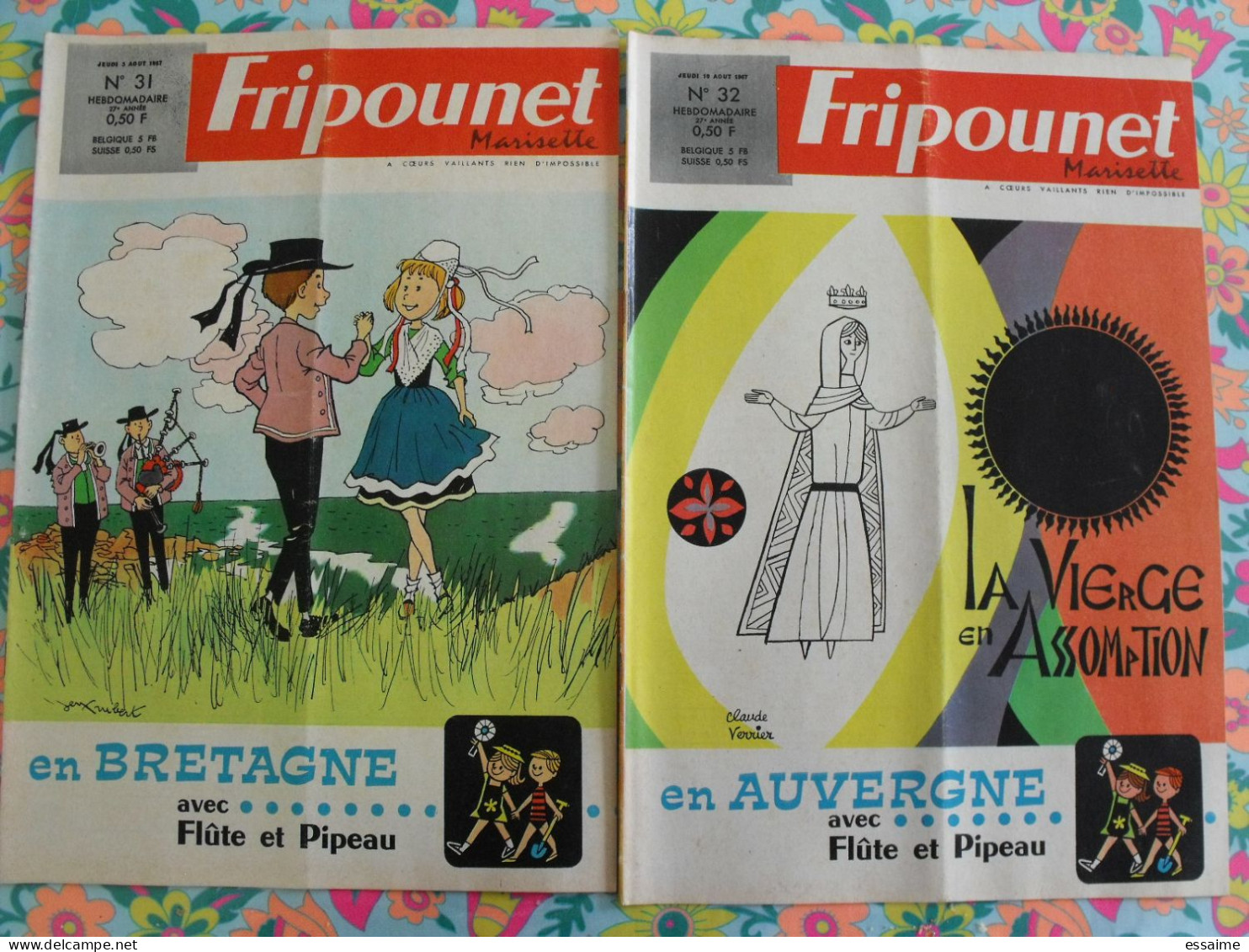 année 1967 complète de Fripounet Marisette. 52 n° (1 à 52). brochard bonnet dubois dufossé erik mic delinx rigot trubert