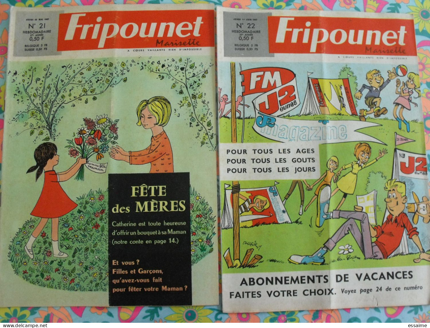 année 1967 complète de Fripounet Marisette. 52 n° (1 à 52). brochard bonnet dubois dufossé erik mic delinx rigot trubert