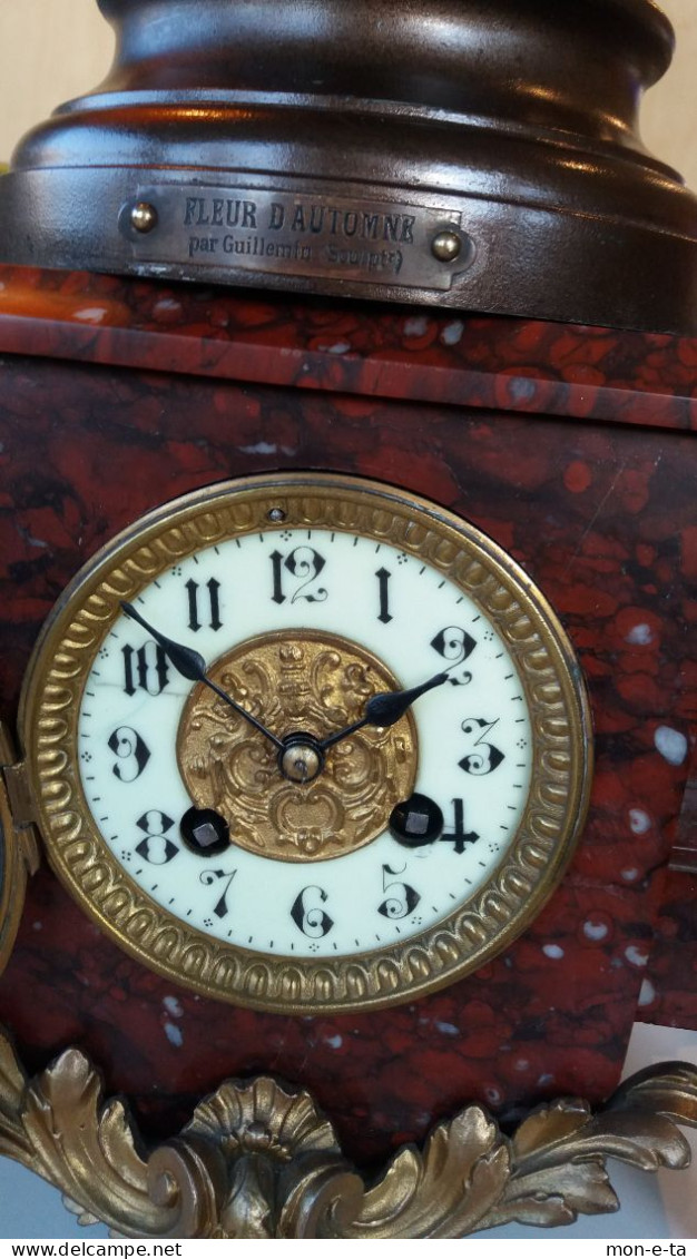 Figural Clock Gullemin D Automne H-72cm Working - Metall