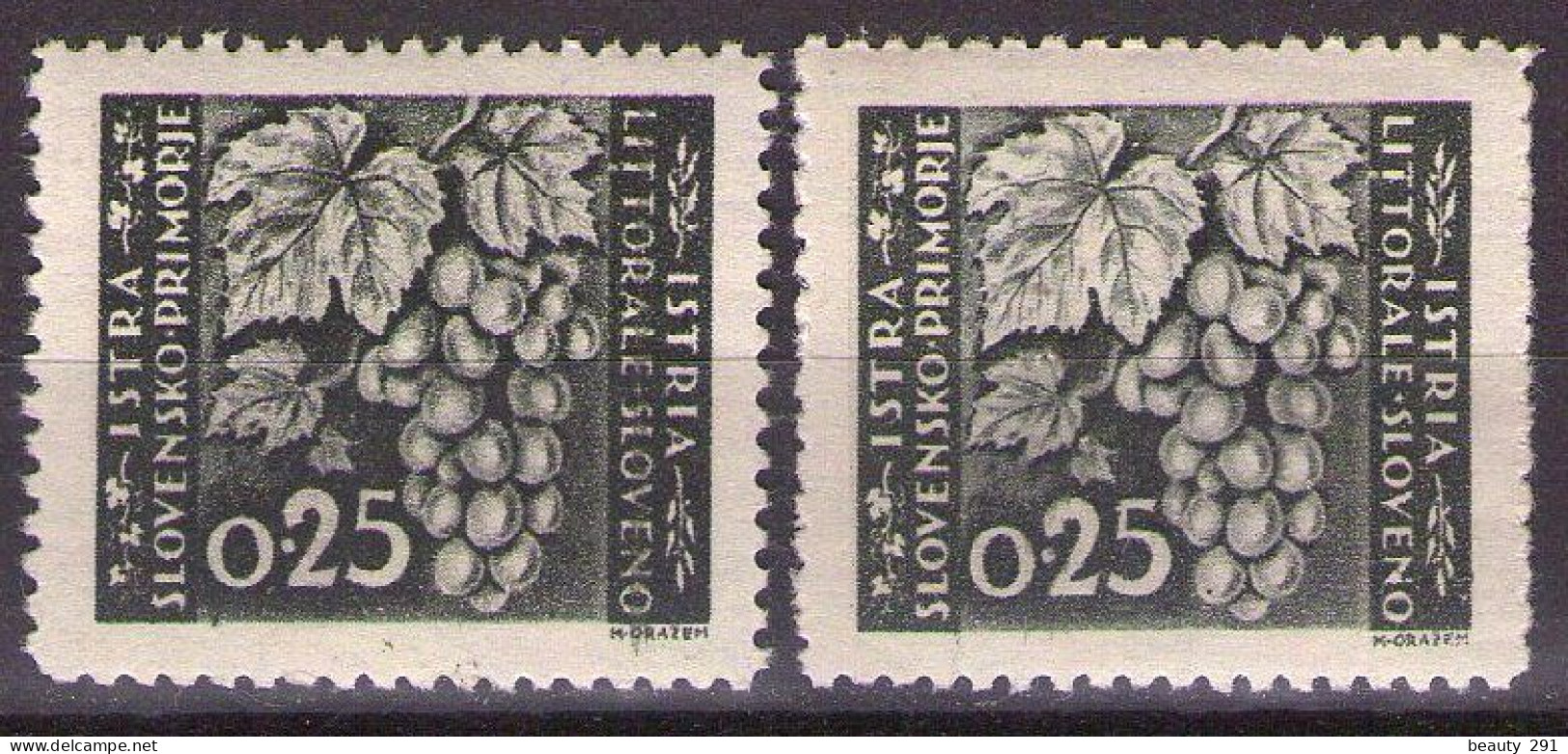 ISTRIA E LITORALE SLOVENO 1946. Tiratura Di Zagabria, Dent. 12, Sass. 51,  MNH(**) - Jugoslawische Bes.: Slowenische Küste