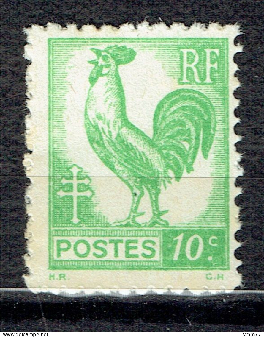 10 C Vert Coq Série D'Alger - 1944 Coq Et Marianne D'Alger