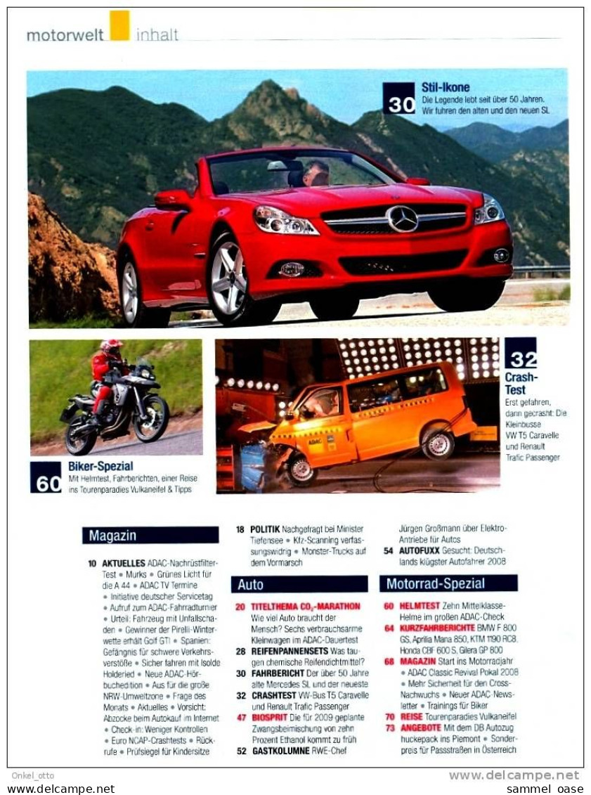 ADAC - Motorwelt April 2008 - Fahrbericht : Mercedes SL - Cars & Transportation