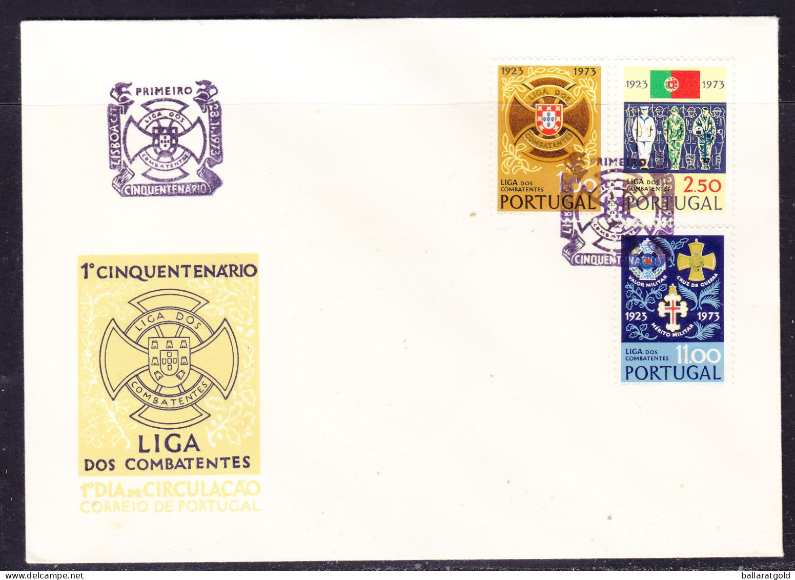 Portugal 1973 Serviceman's League  First Day Cover - Unaddressed - Briefe U. Dokumente