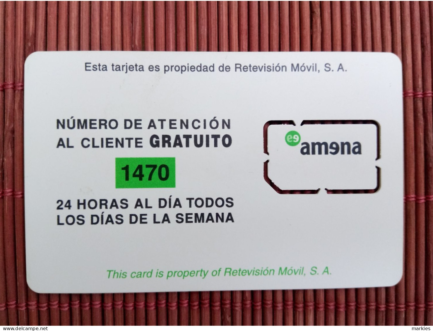 GSM Card Amena  Spain Mint   2 Photos Rare - Amena - Retevision