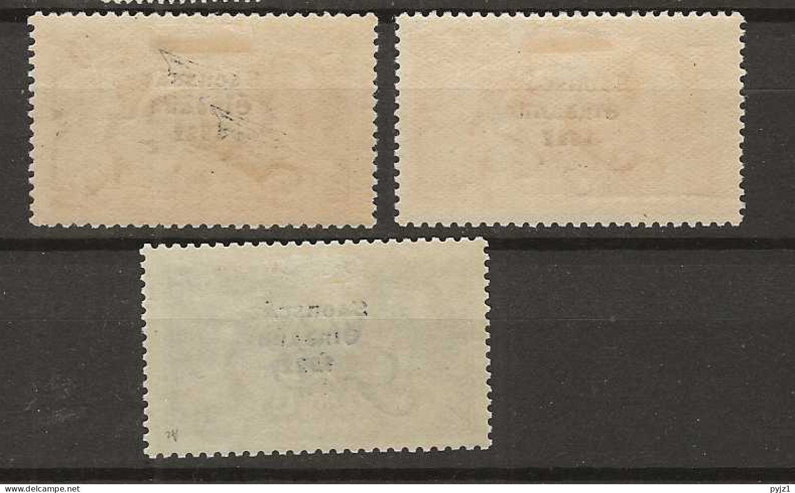 1922 MH Ireland Mi 37-39-I Wide Overprint - Unused Stamps