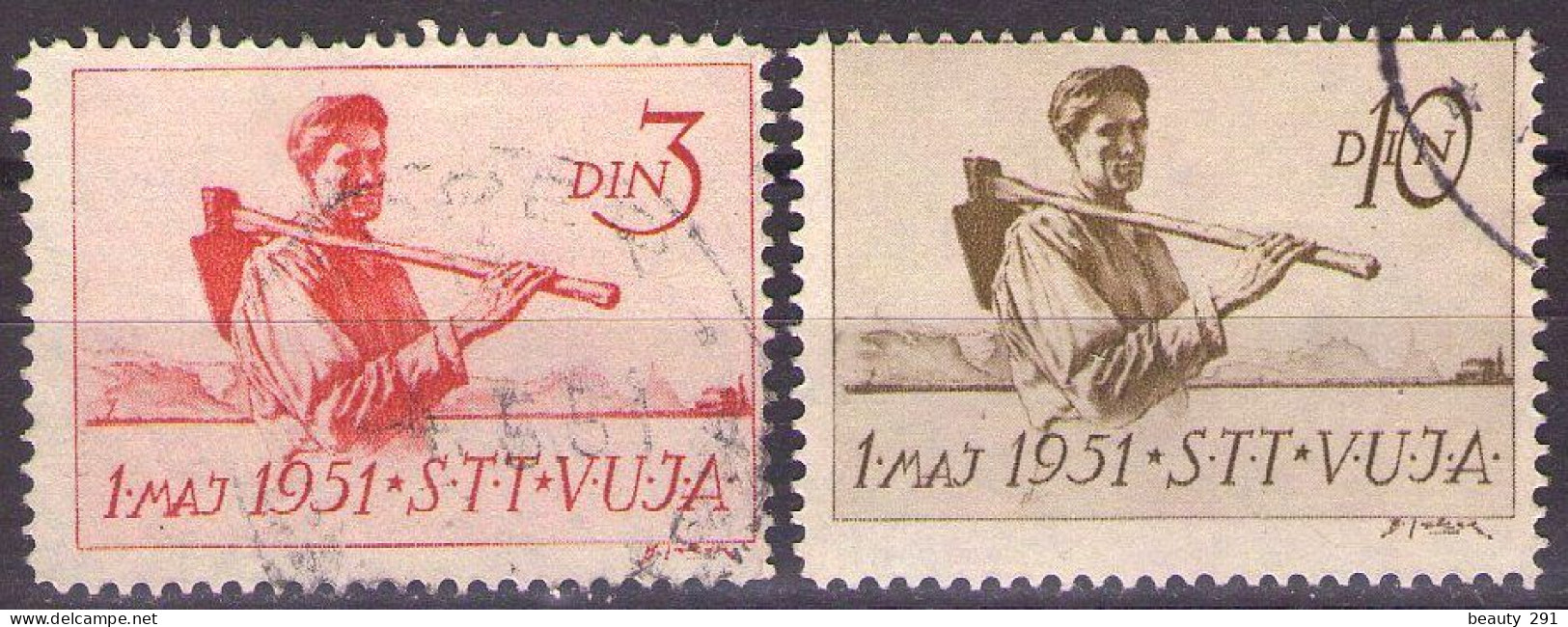 ITALIA - Trieste-Zona B -1951 Mi 50-51  1.MAGGIO  - USED - Used