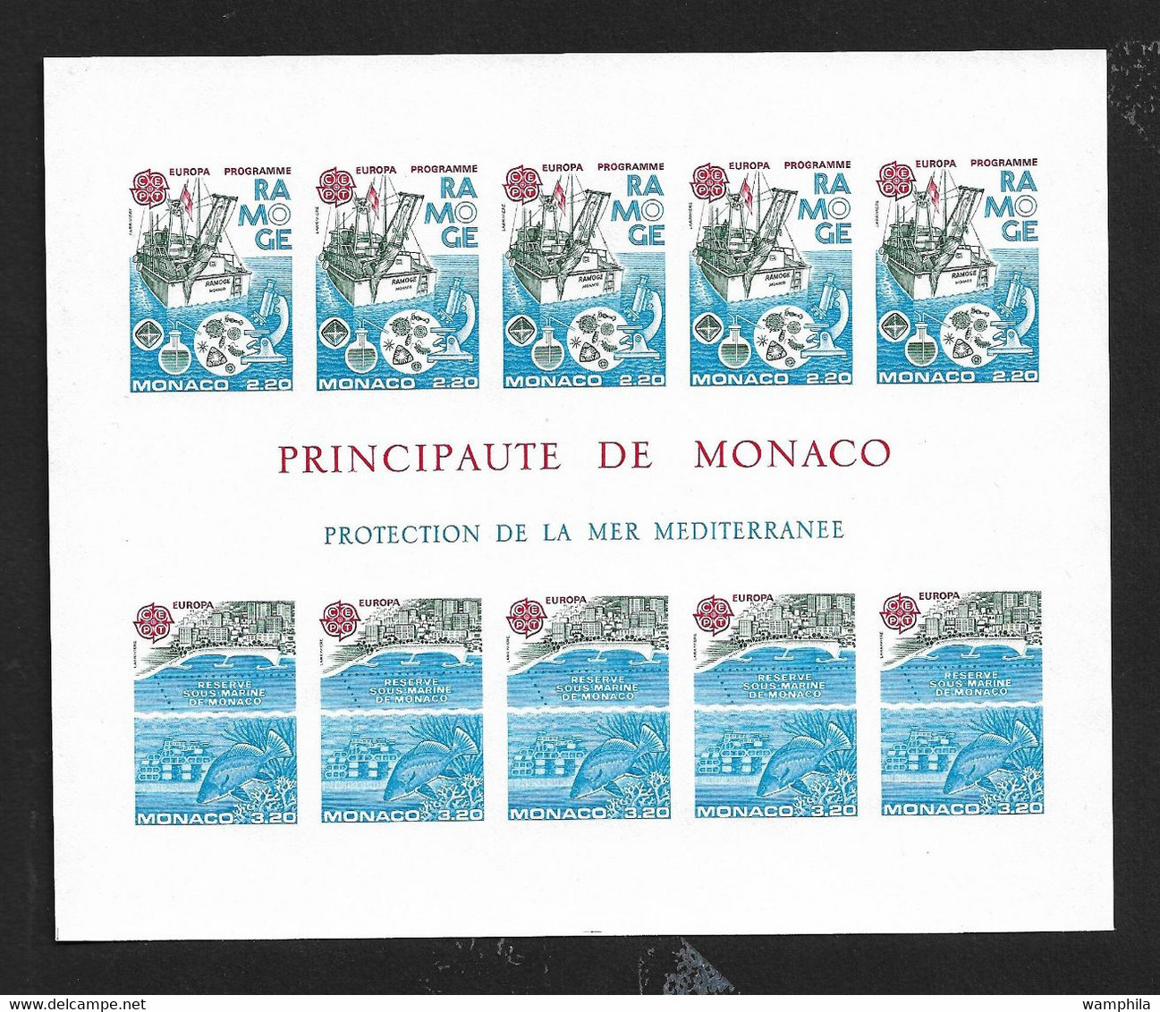 Monaco Bloc N°34a** Non Dentelé. Europa 1986 Cote 465€. - Abarten