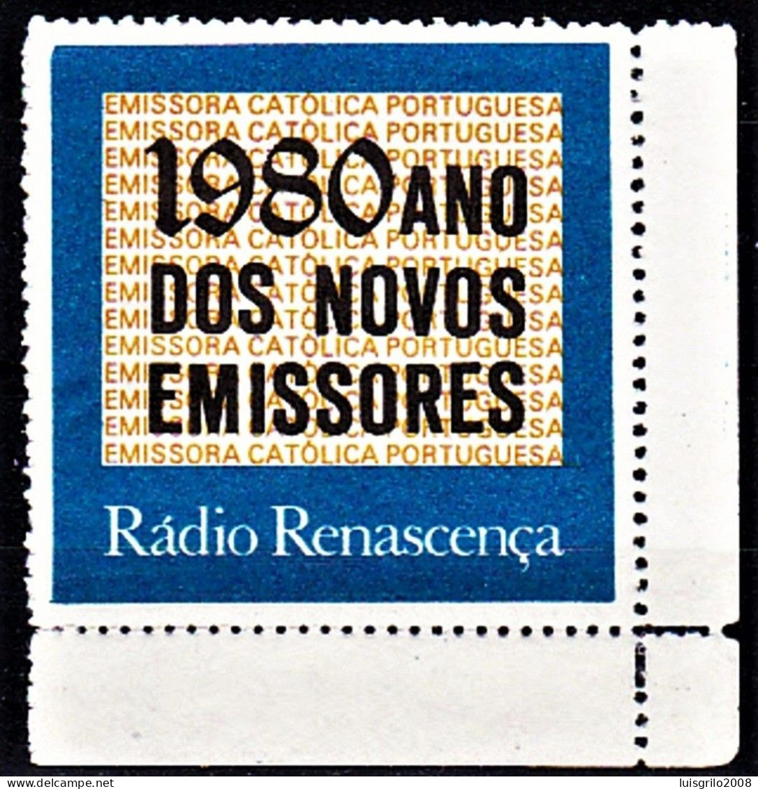 Vignette/ Vinheta, Portugal - Rádio Renascença. 1980 Ano De Novos Emissores -||- MNH - Ortsausgaben