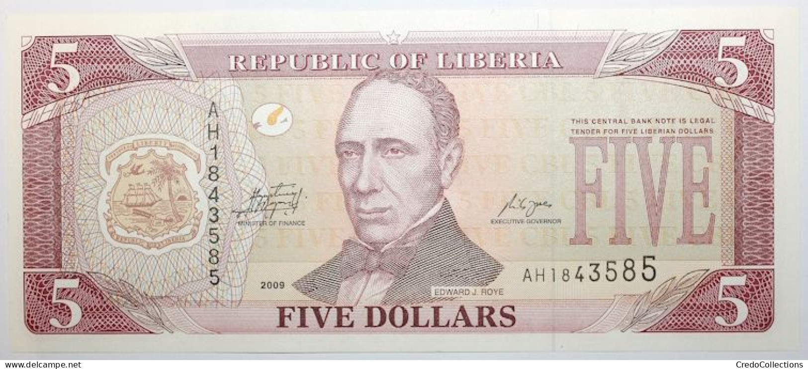 Liberia - 5 Dollars - 2009 - PICK 26e - NEUF - Liberia