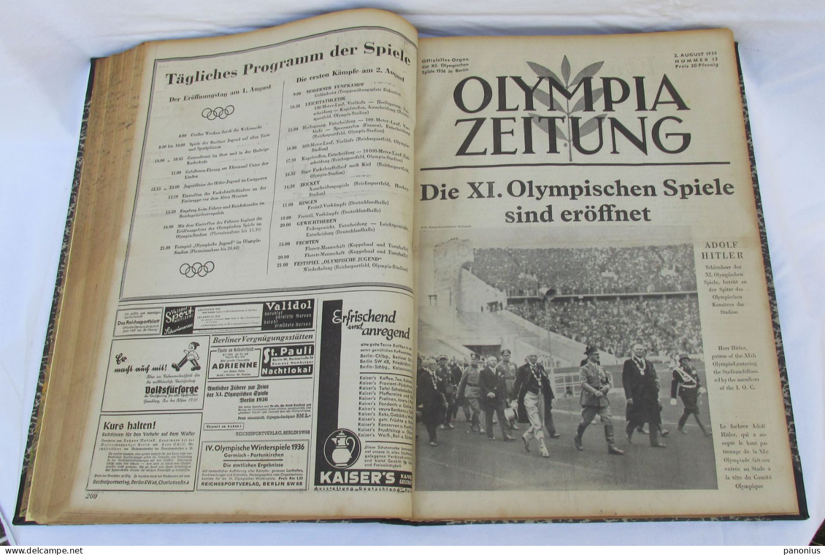 OLYMPIA ZEITUNG NEWSPAPER OLYMPIC GAMES BERLIN GERMANY 1936 SET 30 NUMBERS!!!