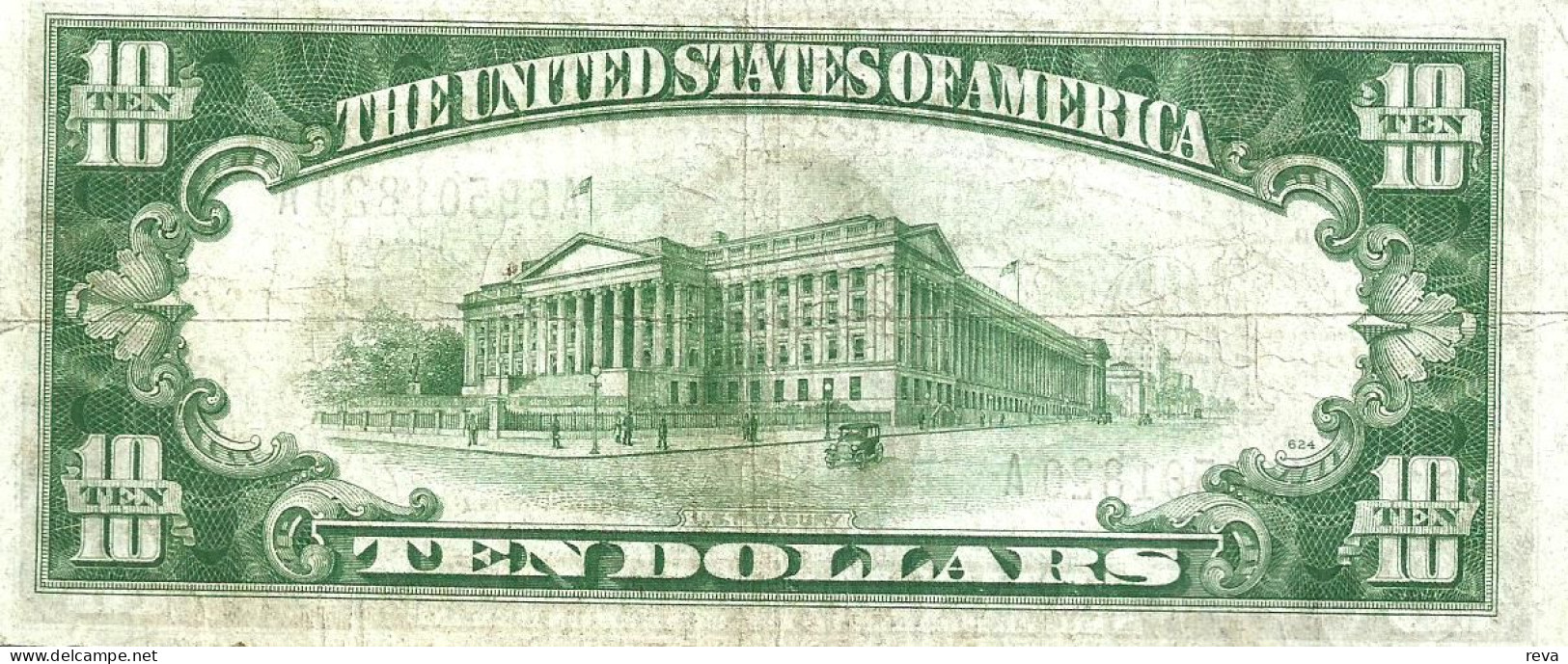 USA UNITED STATES $10 SILVER CERTIFICATE BLACK SEAL SERIES 1934 VF P415a SCARCE READ DESCRIPTION CAREFULLY !!! - Certificats D'Argent (1928-1957)