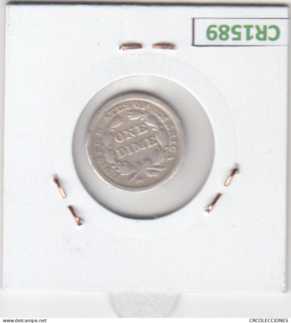 CR1589 MONEDA EEUU 1 DIME PLATA 1857 MBC - Other & Unclassified