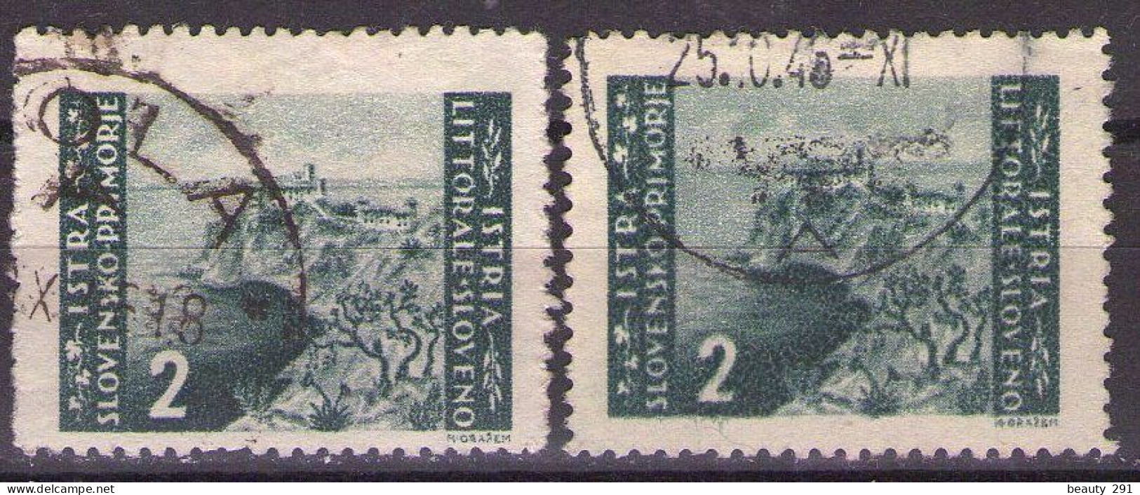 ISTRIA E LITORALE SLOVENO 1946. Tiratura Di Zagabria, Dent. 12, Sass. 55, USED - Jugoslawische Bes.: Slowenische Küste